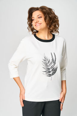 Джемпер Rumoda 2272 молочный_черный  фото 5