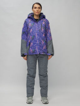Горнолыжный костюм женский фиолетового цвета 02216F - Chunmai фото 2
