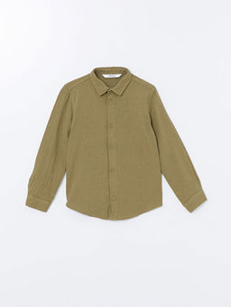 Basic Uzun Kollu Erkek ?ocuk G?mlek