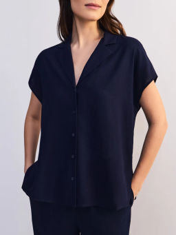 Льняная блуза с отложным воротником ZR2605012003-47 / Zarina