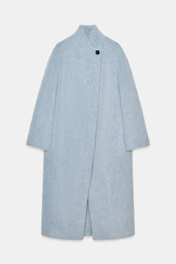 STRAIGHT COAT WITH MANTECO WOOL ZW COLLECTION - Zara фото 6
