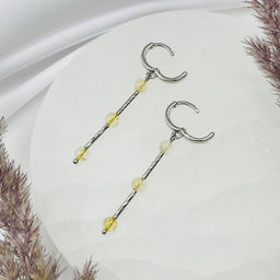 Серьги длинные из Рутилового кварца