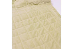 Покрывало стеганое велюр Клетка Тон-15 В-070В