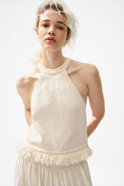 Top de punto con flecos - H&m фото 5