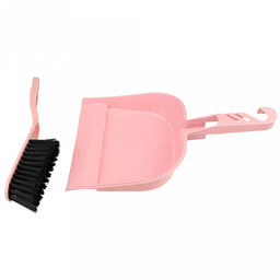 Комплект для уборки пластмассовый: совок 19,5х15,5х4,8см + сметка 27,5х3,5см, ворс 4см "Салют" цвета в ассортименте: мятный, розовый, светло-фисташковый (Китай)