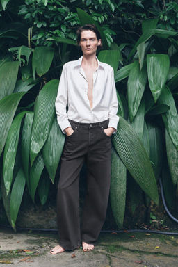 ZW COLLECTION STRAIGHT-LEG MID-RISE JEANS