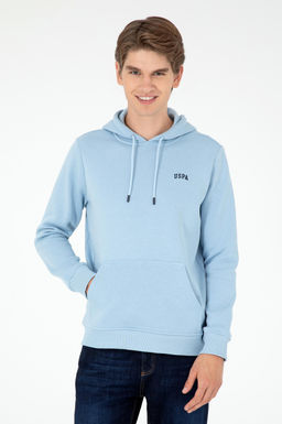 Мужской голубой базовый свитшот Неожиданная скидка в корзине