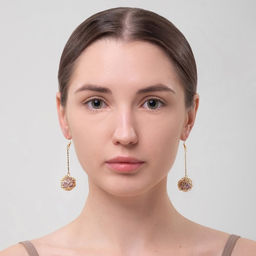 Серьги висячие Шар плетёный, цвет сиреневый в золоте, 6,5см - Queen fair фото 3