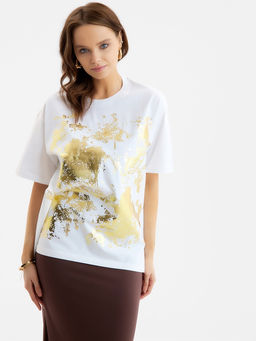 Футболка женская MIST Gold, размер 50, белая