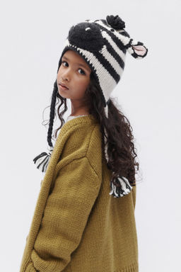 100% WOOL ZEBRA BEANIE LIMITED EDITION - Zara фото 13