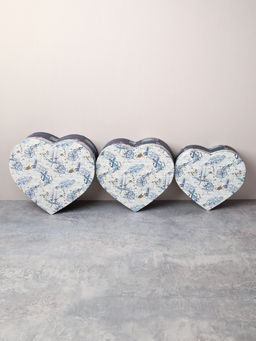 Коробка подарочная 3 штуки Сердце / 1158 /уп 24/16*18.3*7/18*20.3*8/20*22.3*9cm - ГалеонТрейд фото 3