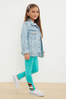 Mint K?z Cocuk Basic Duz Orme Tayt TKDSS24TA00002