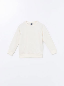 Bisiklet Yaka Basic Uzun Kollu Erkek ?ocuk Sweatshirt