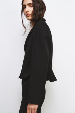 ZW COLLECTION SHORT BLAZER WITH TOPSTITCHING - Zara фото 8