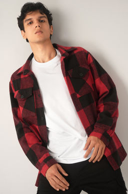 Мужская теплая рубашка в клетку Happy Fox  фото 30