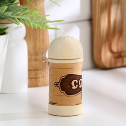 Солонка Соль, 9 см, d = 4 см, береста