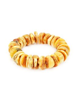 Крупный браслет из натурального янтаря Шайбы дикие текстурные