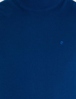 _ndigo Slim Fit Yar_m Bal_k__ Yaka Y_n Kar___ml_ Basic Triko Kazak - Pierre cardin фото 6