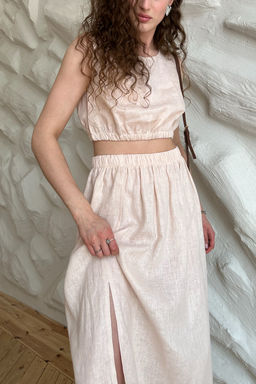 Топ лён PUFF095/01/Крем-брюле - YPSILON фото 6