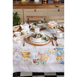 Скатерть Этель «Пасхальные куличи» 220×147 см, 100% хлопок, саржа 190 г/м²