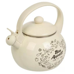 Чайник 2.2 л со свистком Bon Appetit эмалированное покрытие индукция (487499) (DANIKS)