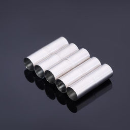 Цена за 2 шт. Замок-концевик магнитный, 5 шт. L=20 мм, внутренний d=6 мм, цвет серебро