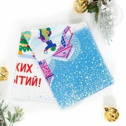 Полотенце 50*60 см. Зимние каникулы рогожка хлопок 100% - Лен поволжья фото 3