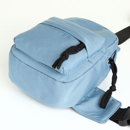 Сумка-слинг женская из текстиля, голубая