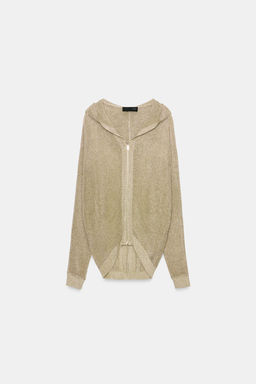 SUDADERA CAPUCHA PUNTO HILO METALIZADO / Oro - Zara фото 5