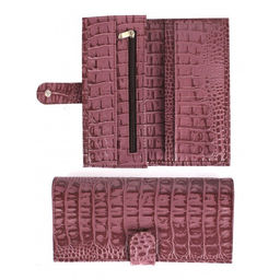 Портмоне женское Croco-ПР-950 с хлястиком натуральная кожа 2 отд, 13 карм, ирис кайман (25) 264730