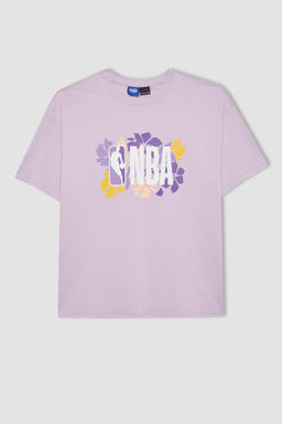 DeFactoFit Футболка Oversize с круглым вырезом и короткими рукавами NBA Wordmark  фото 7