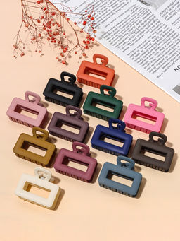 Цена за 11 шт. Крабик для волос «Призма», квадрат, 6.5 см, МИКС