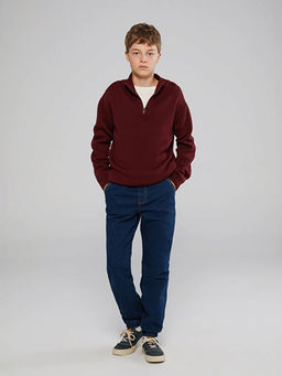 Dik Yaka Erkek ?ocuk Triko Kazak