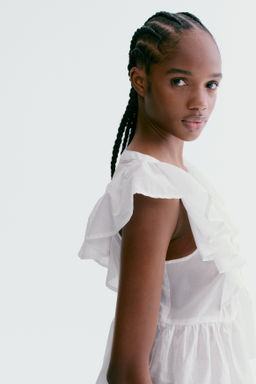 Frill-trimmed cotton top - H&m фото 5