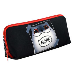 Пенал школьный Феникс+, арт.62034/ 24 ДЕРЗКИЙ КОТ (без наполнения, 22x10x5,5 см, полиэстер, молния,