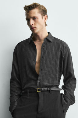 LIMITED EDITION SHINY STRIPED FLOWING SHIRT - Zara фото 5