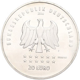 Монета 20 евро 2016 года Германия 175 лет Гимну Германии