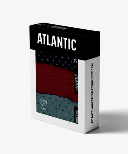 ATLANTIC 3MP-100/01 Трусы спорт Colors - набор 3 шт. темно-синий + винный + изумрудный
