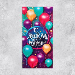 Цена за 10 шт. Конверт «Разноцветные шары», 16.5×8 см