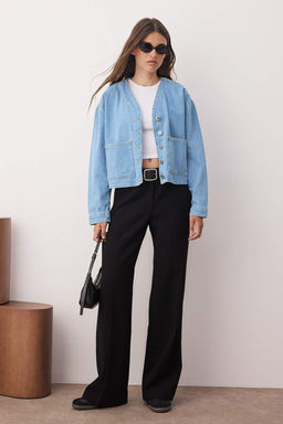 Mavi Cep Detayl? Denim Ceket TWOAW26CE00006 - Trendyolmilla фото 2