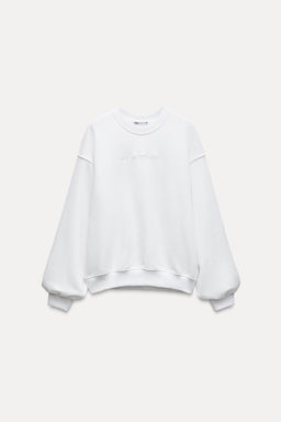 MINIMALIST SLOGAN SWEATSHIRT - Zara фото 8