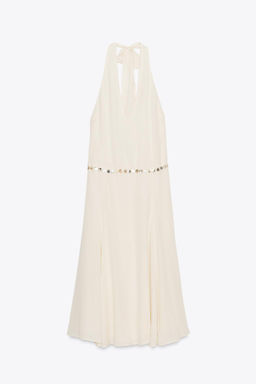 BEADED HALTER MIDI DRESS - Zara фото 2
