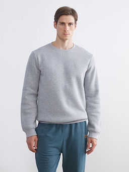 Bisiklet Yaka Erkek Sweatshirt