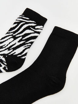 Desenli Kad?n Soket ?orap 2li