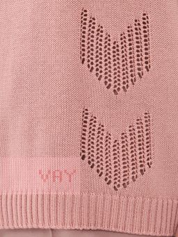 Джемпер женский 5231-41347. 36555/9839/2095 пудра/тёмная пудра/белый