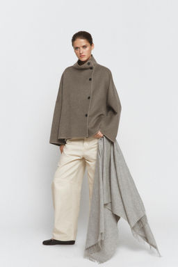 ZW COLLECTION WOOL BLEND TOPSTITCHED JACKET - Zara фото 8