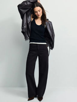 Джинсы wide leg с высокой посадкой / Zarina