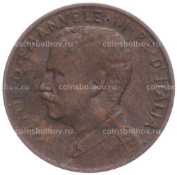 Монета 1 чентезимо 1914 года Италия