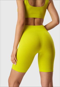 TEKSA Шорты женские высокая талия WHS 001 yellow