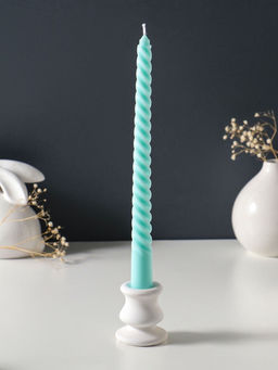 Цена за 3 шт. Свеча витая 25 см, 57 гр, 5 ч, цв. мятный